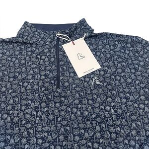 Rhoback Men’s Performance Q Zip Top Long Sleeve The American Icon 3XL NWT